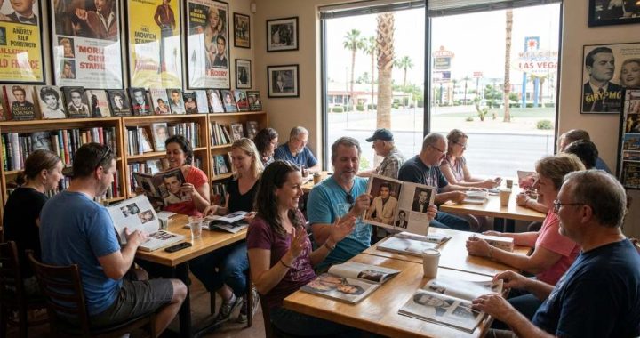 Las Vegas pop culture fans reading celebrity backstage stories